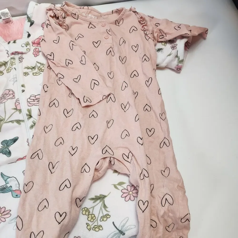 Baby Girl 6-12M Cozy Sleep Sack Bundle Old Navy Floral